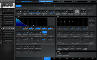 Click to display the Yamaha Motif XF 7 Voice - Element / Amp / Pitch Editor